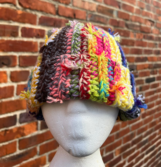 Multicolor Crochet Scrap Hat