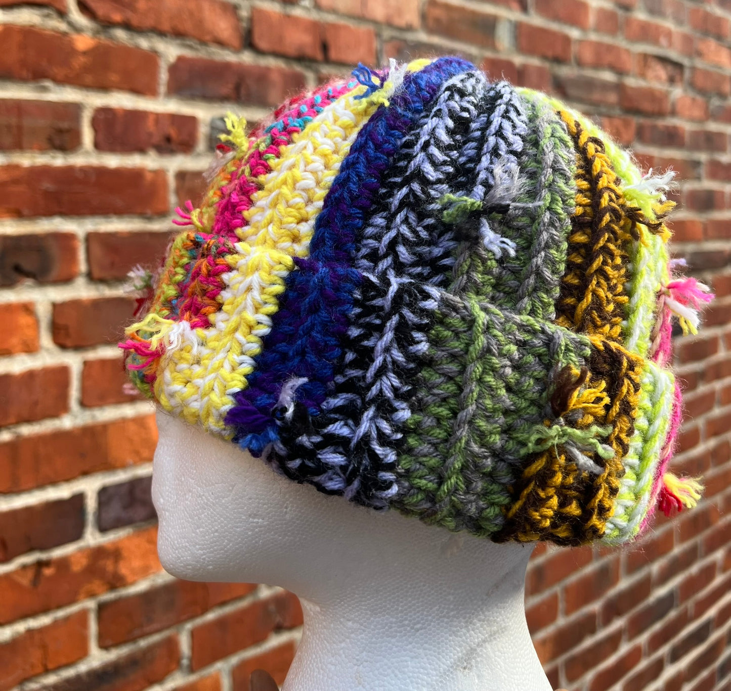 Multicolor Crochet Scrap Hat